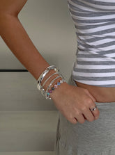 Blame Game Bracelet Set Silver