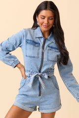 Saige Denim Romper FINAL SALE