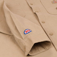 303 Boards - 303 X Dickies 303 Oval Duck Canvas Long Sleeve Utility Shirt (Tan)