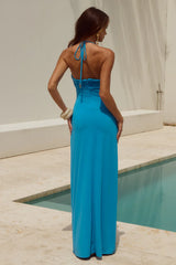 Nina Ruched Halter dress