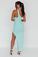 Shooting Stars One-Shoulder Midi Dress Mint