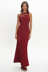 Antwerp Cut-Out Bust Maxi Dress Plum