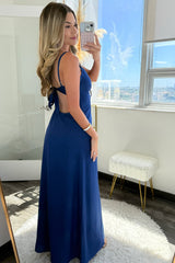 Remi Tie maxi - Navy blue