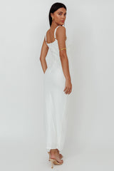 Love To Love Front Split Maxi Dress White