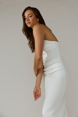 Fire Of Stars Halterneck Bodycon Maxi Dress White