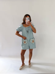 Denim Teddy Bear Romper🧸