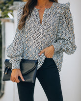 Good As Gold Smocked Ruffle Blouse