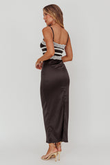 Kellan Lace Trim Maxi Dress Black