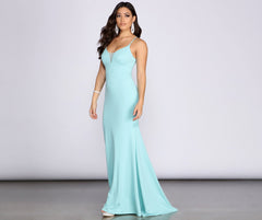 Nevaeh Formal Lattice Mesh Dress