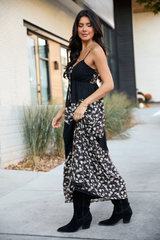 Irene Black Patchwork Maxi Dress FINAL SALE