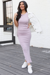 Tara Lavender Knit Maxi Dress FINAL SALE