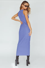 Playa Hermosa Keyhole Midi Dress Blue Violet