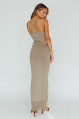 Nalu Keyhole Knit Maxi Dress Sand
