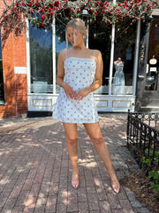 Skylar White Polka Dot Mini Dress