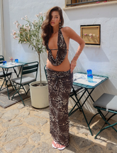PEARL MAXI SKIRT - MULTI : LEOPARD