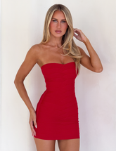 NIYA BANDAGE DRESS - RED