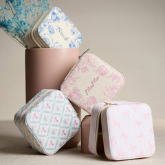 Little Blue Floral Jewelry Box - Travel Size