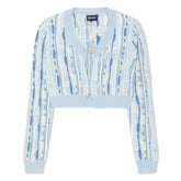 Corded Knit Cropped Long Sleeve (Light Blue) - Camiseta - Four Street