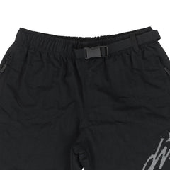 Cursive Nylon Shorts in Black - Four Street