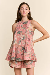 Vintage FLORAL DENIM TOP & SHORTS SET RESTOCK