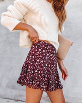 Briar Floral Ruffle Mini Skort