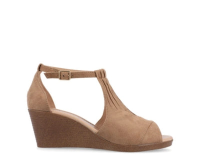 Journee Collection Women’s Comfort Sole Ankle Strap Wedges