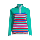 Lands' End Women's Heritage Fleece Snap Neck Pullover