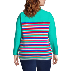 Lands' End Women's Heritage Fleece Snap Neck Pullover