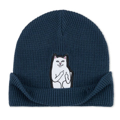 Lord Nermal Waffle Knit Beanie (Navy) - Four Street