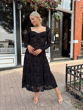 Morticia Black Lace Long Sleeve Dress