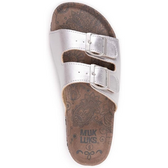 Muk Luks Women's Terra Turf Marla-platino Flat Sandal