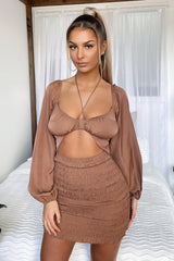 Raina Dress - Brown