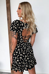 Regina Dress - Black Floral