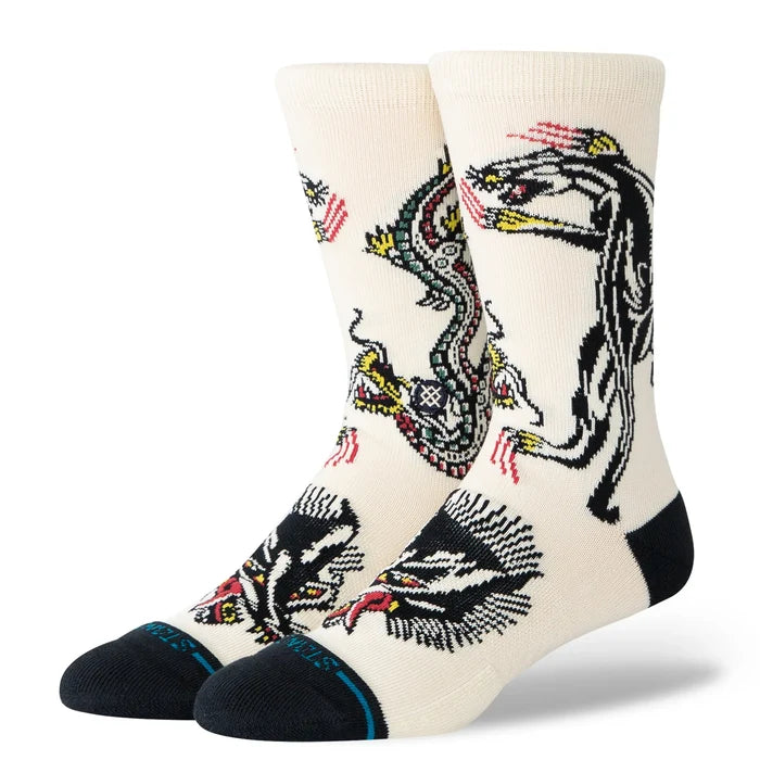 Stance - Battle Crew Sock (Cream)