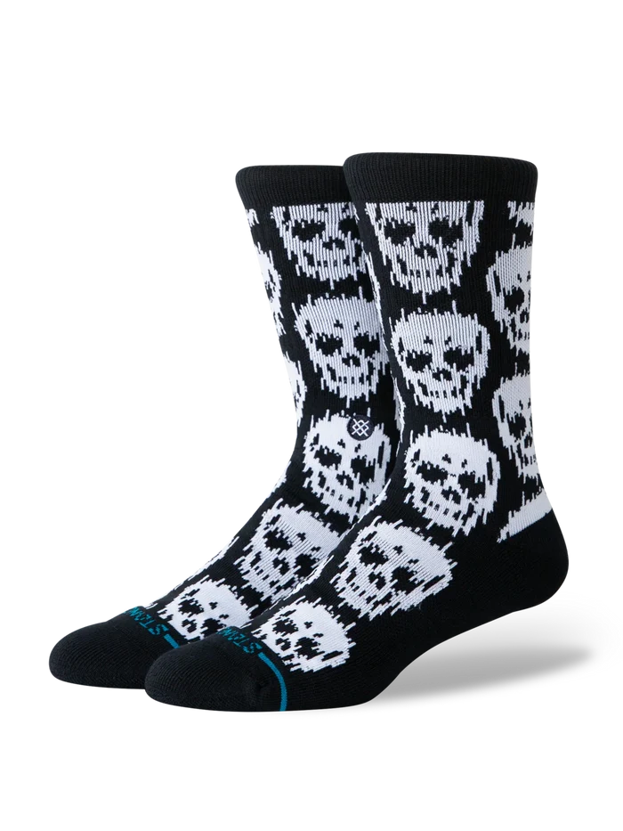 Stance - Static Skull Crew Sock (Black)