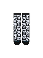 Stance - Static Skull Crew Sock (Black)