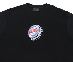 Vintage Cap Tee in Black - Four Street