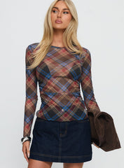 Carrissa Ruched Long Sleeve Top Multi