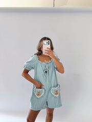 Denim Teddy Bear Romper🧸