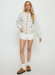 Dorah Boxy Cardigan Grey