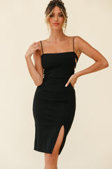 Elenia Cut-Out Detail Bodycon Dress Black