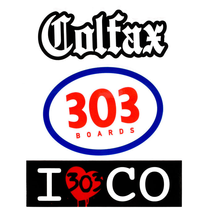303 Boards - Sticker Pack #11 (3 Stickers)