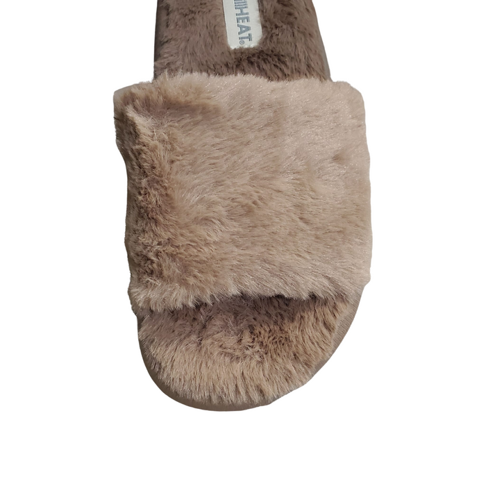 32 Degree Heat Plush Cushion Slide Brown