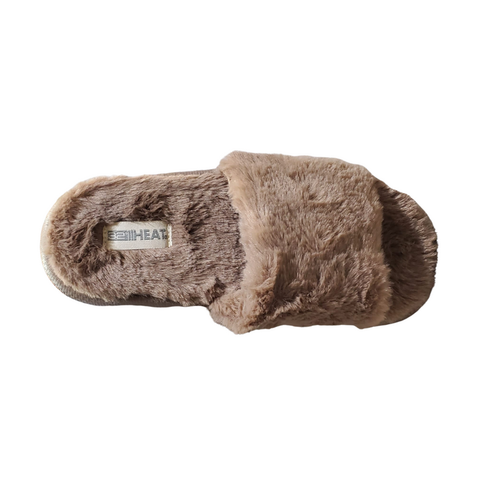 32 Degree Heat Plush Cushion Slide Brown