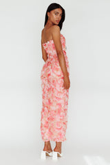 In Paris Embellished Midi Dress Pink