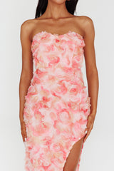 In Paris Embellished Midi Dress Pink