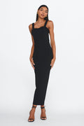Emina Bead Trim Maxi Dress Black