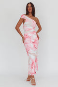 Gala One-Shoulder Maxi Dress Orchid Pink