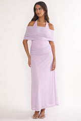 Carielle Off-Shoulder Halter Maxi Dress Lilac