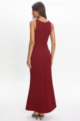 Antwerp Cut-Out Bust Maxi Dress Plum